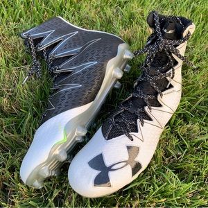 ⭐️ Under Armour Highlight ClutchFit Men's Size 14 "White Black" Football Cleats